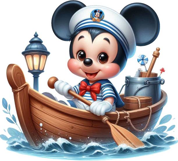 TripodBrothers 45 cm 3D Playful Mouse Character Wall Sticker – Vinyl Décor for Kids’ Room Self Adhesive Sticker