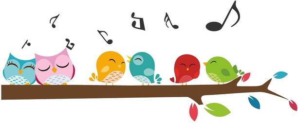 Keliko 80 cm Singing Birds |Multi|80 cm X 30 cm | Removable Sticker