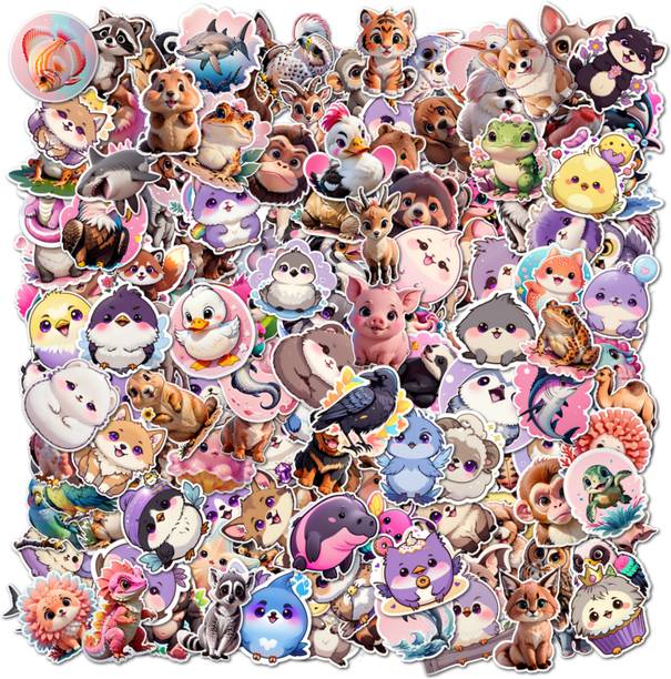 Obita 4.72 cm Adorable Animal Cartoon Stickers for Kids Art Projects and Fun Decoration Reusable Sticker