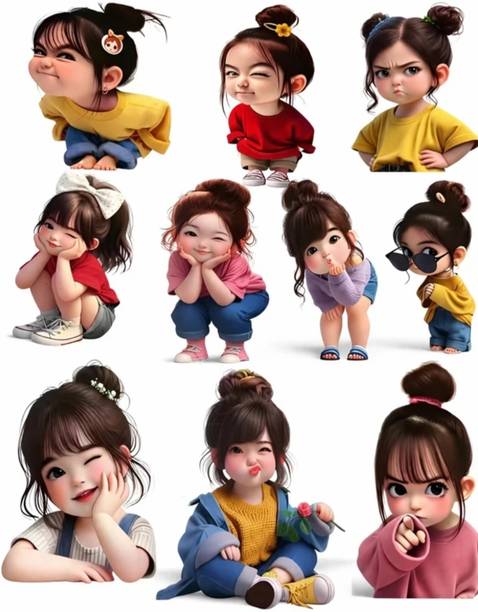 New born choices 3 inch Girls sticker Self Adhesive Sticker