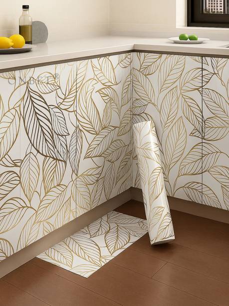 Onbet 200 cm Self Adhesive Glossy Marble Foil Waterproof Sticker For Kitchen And Home Self Adhesive Sticker