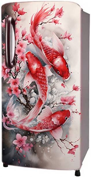 Craft Advertising 124.46 cm Fridge sticker for single Door fridge size 24x49 inch Self Adhesive Sticker