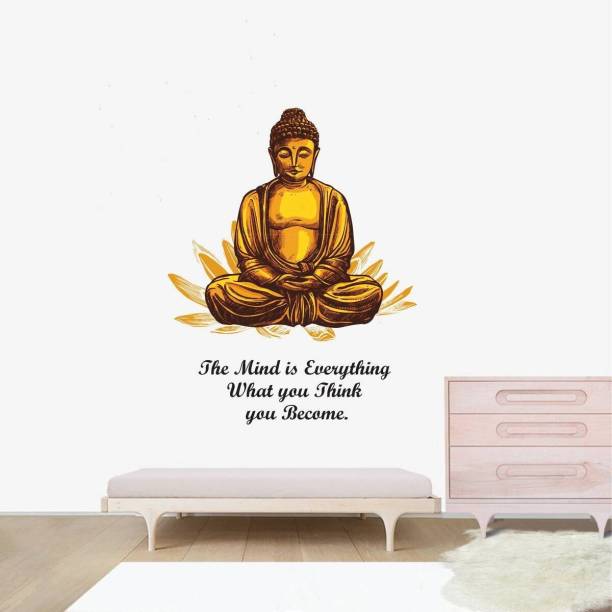 Flipkart SmartBuy 49 cm Wall Decals ' Buddha - Mind Quotes ' Wall Stickers (PVC Vinyl,Multicolour) Self Adhesive Sticker