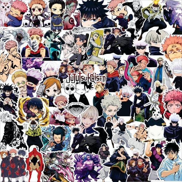 WEELIN 15 inch Jujutsu Kaisen Stickers for Phone Case, Water Bottle Self Adhesive Sticker