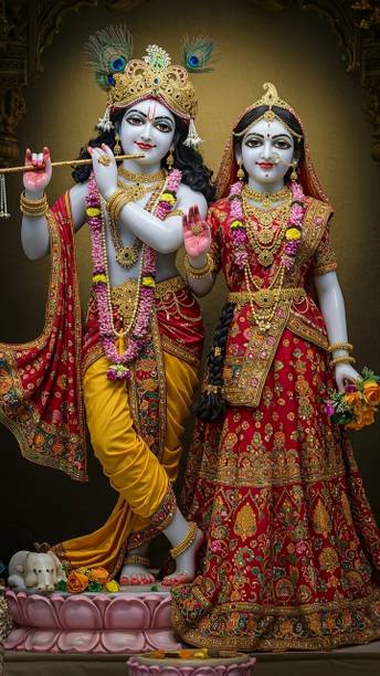 swaroopa 16.5 inch Lord Krishna Sticker Self Adhesive Sticker