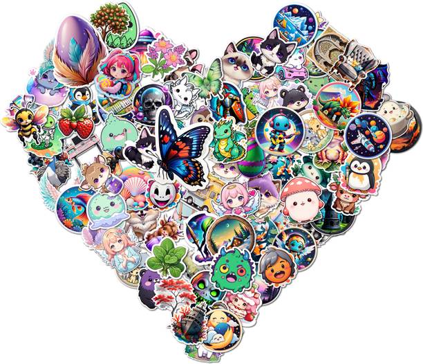 Obita 5.5 cm Cute Pastel Character Stickers for Scrapbooks, Journals and Stationery Self Adhesive Sticker