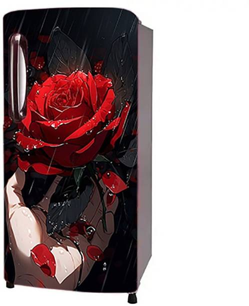 Craft Advertising 124.46 cm Fridge sticker for single Door fridge size 24x49 inch Self Adhesive Sticker