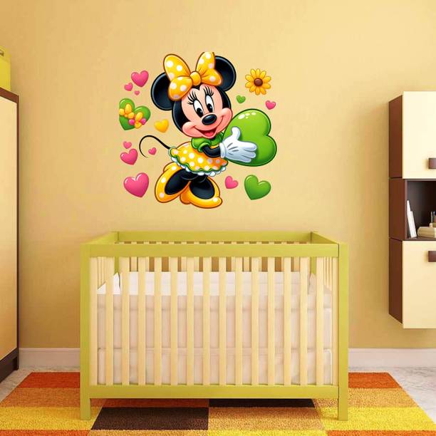 STICKSTAR 55 cm Minnie Mouse Style Cartoon Wall Sticker Self Adhesive Sticker