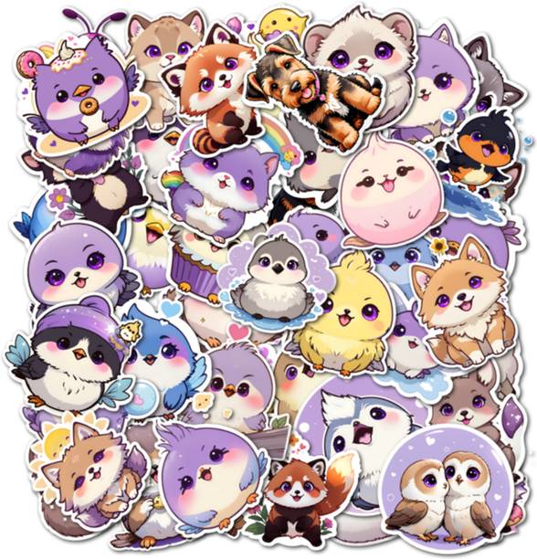 Obita 4.72 cm Adorable Baby Animal Cartoon Stickers for Journaling School and Art Projects Reusable Sticker