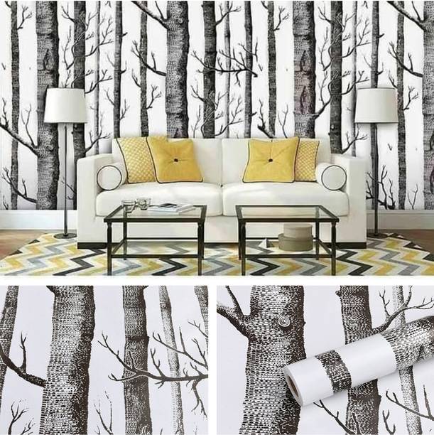 rawpockets Vinyl Floral & Botanical Multicolor Wallpaper