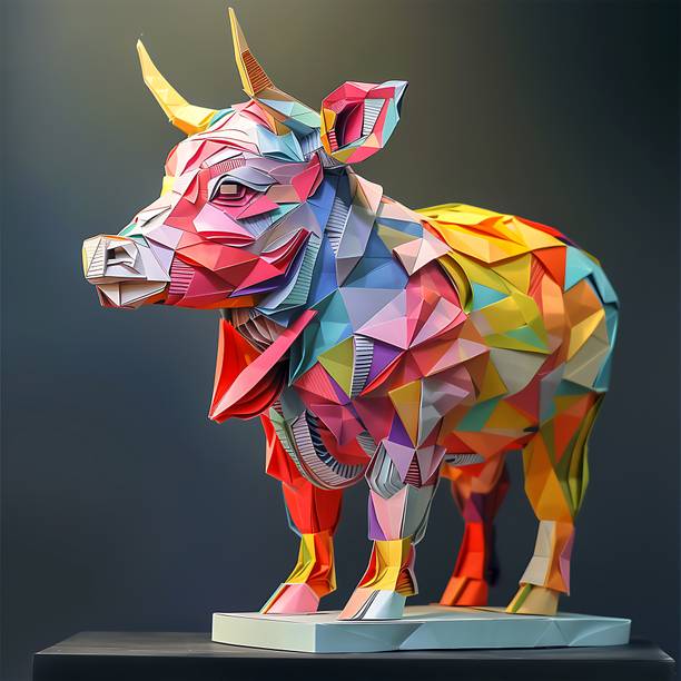 SoFFXia 18 inch Silver_Dollar_Origami 3D Animals Decorative Wall Sticker for Home, Living Room Self Adhesive Sticker