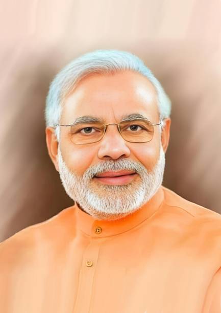 Dumdic 30 cm Honorable Narendra Modi A4 Strong Self Adhesive Sticker