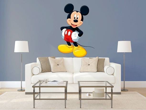 parth decor 84 cm mickey mouse wall sticker Self Adhesive Sticker