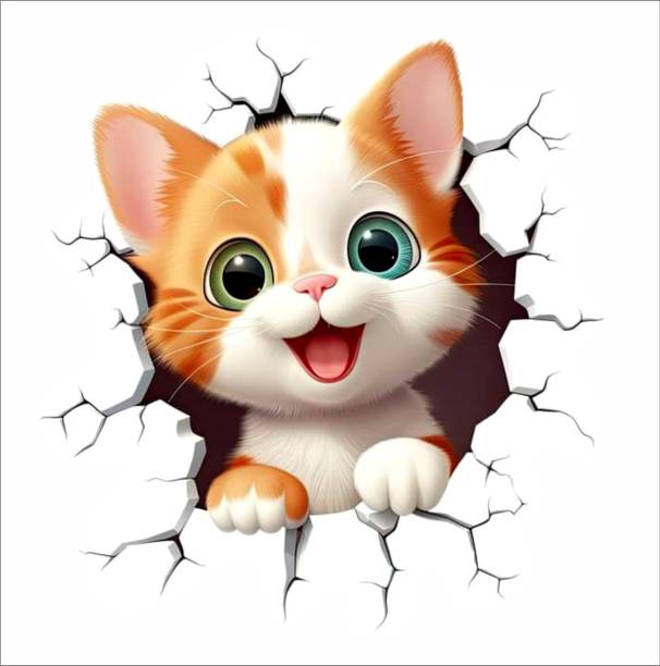 DKPRINTER 68 inch WHITE CAT Self Adhesive Sticker