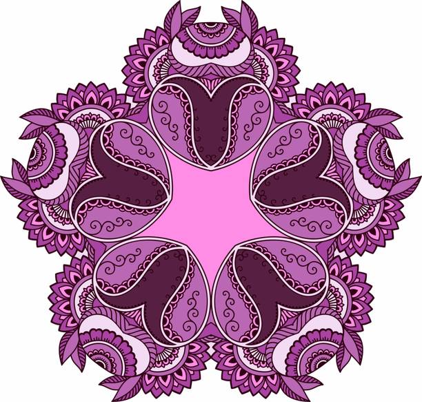 Zerotoaura 24 inch festival/diwali decoration sticker|Floor Decoration for home/office 864 Self Adhesive Sticker