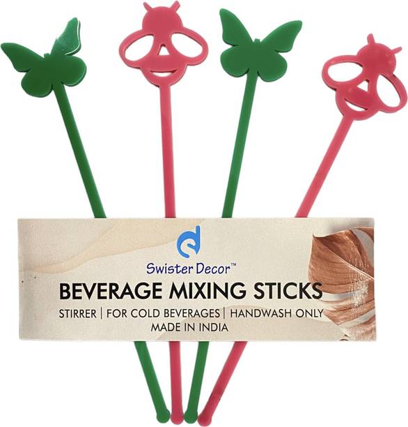 Swister Decor Flies Theme Polypropylene 18 cm Stirrer