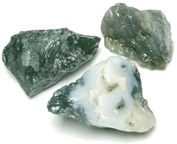 DivinityHealing Agate Moss Raw Rough Stones | Pack of 1 to 4 pc | Hand Picked and Cleaned Polished Round Crystal Stone