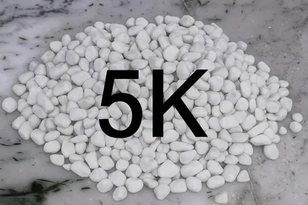 AFAST 5KG White Mixed Decorative Stones & Pebbles Polished Asymmetrical Marble Stone
