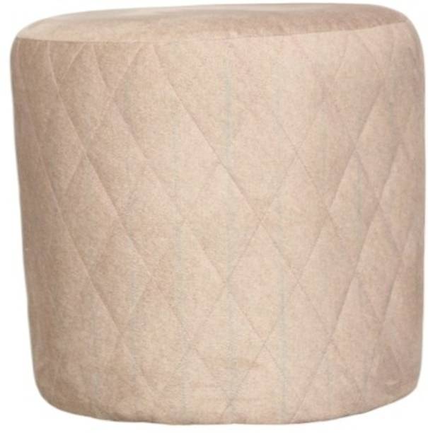 Indian oak ROUND BEIGE DIMOND Designer Stool