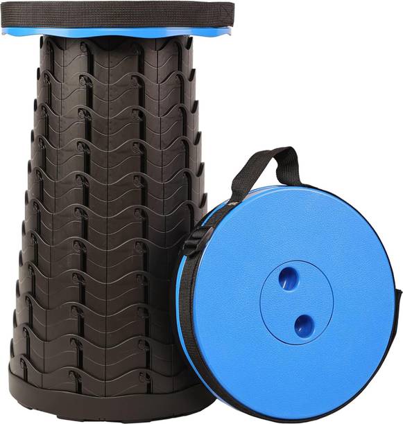 ActrovaX Collapsible Telescoping Foldable Camping Stool-Blue Outdoor & Cafeteria Stool