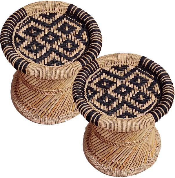 RCLV Handmade Bamboo stool for Home & Office Size 15X16 Outdoor & Cafeteria Stool