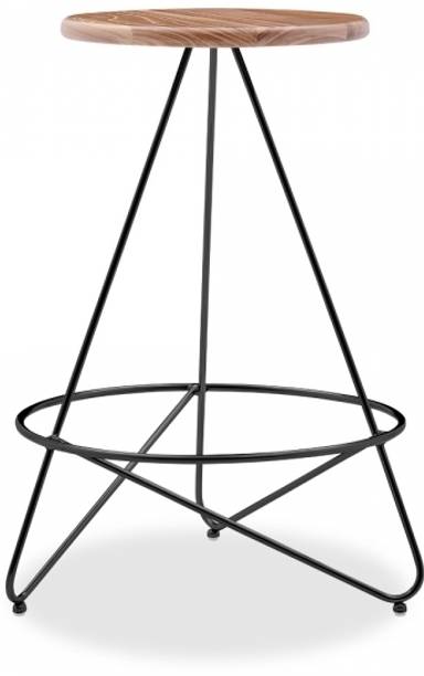 THE OLD CABINET Finchley Kitchen Stool, Perfect Home And Office (Pack of 1, Black) Stool