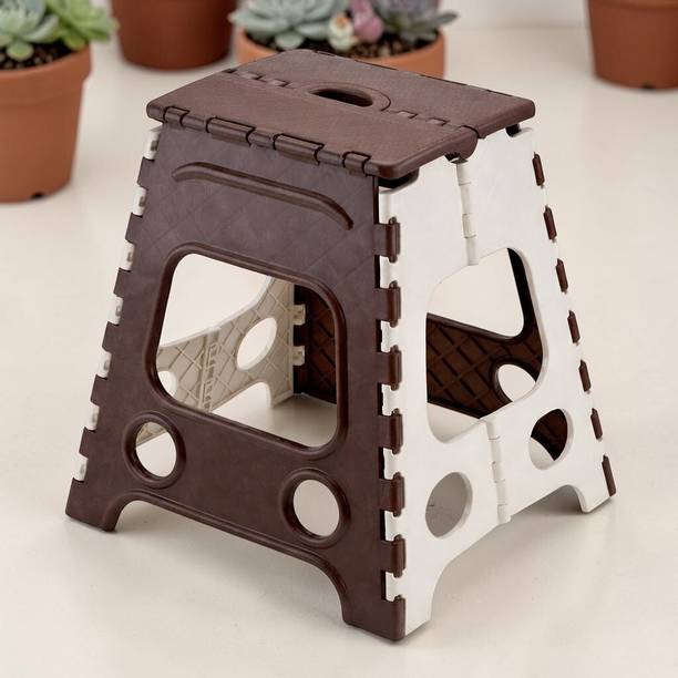 SATEnterprise 18 Inch Foldable Step Stool with Handle | Heavy Duty Anti-Slip Plastic Stool Kitchen Stool