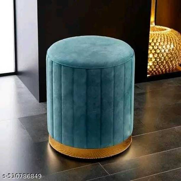 walia handicrafts Wooden And Cushion Stool For Seat And Home Decor Living & Bedroom Stool