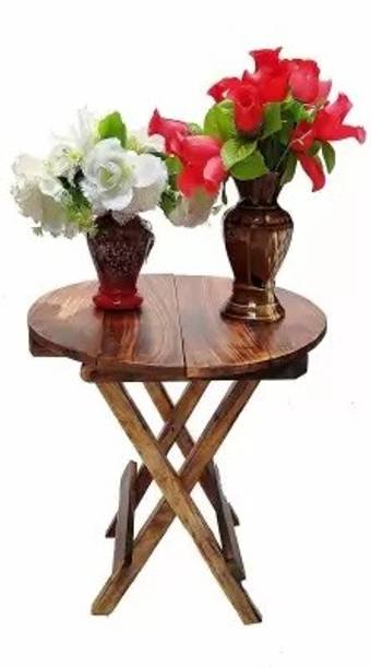 Anaya AfroZ Wooden Folding Round Stool Foldable Stool for Office, Kitchen & Home Décor Living & Bedroom Stool