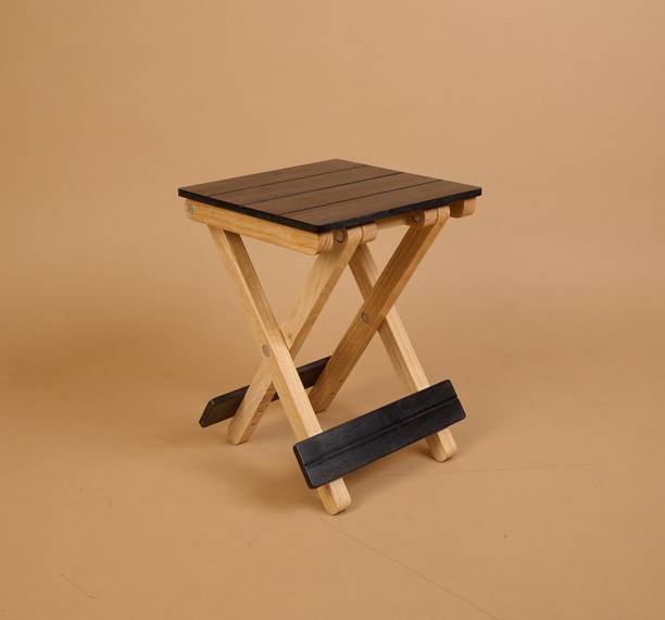 WOODTRENDZ Foldable Compact Wood Stool Living & Bedroom Stool