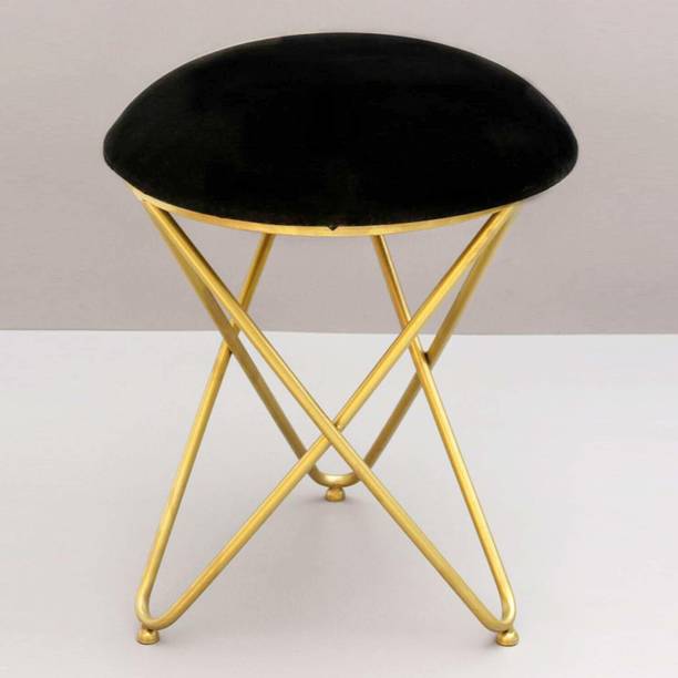 Anishwar Metallic Stools Gold Cross Legs OttomanCast Iron Living & Bedroom Stool