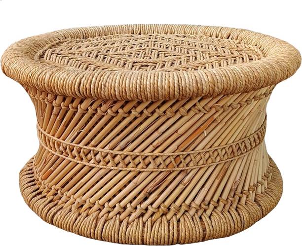 KISMAT COLLECTION Sada Muddi Stool, Chair For Living Room Round Shape Wooden Stool For Garden Outdoor & Cafeteria Stool