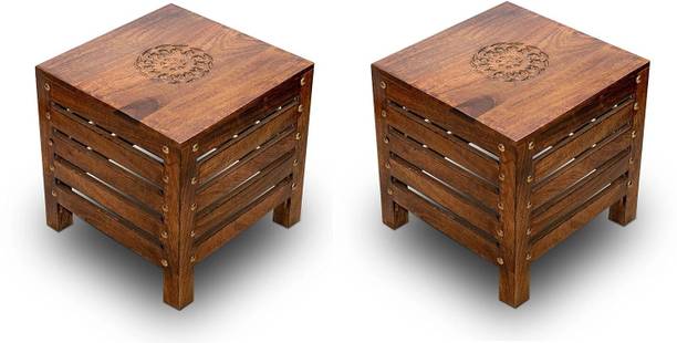 MAILAARTS Wooden Handcrafted Antique Stool for Living Room, Office, and Outdoor Decor Solid Wood Coffee Table