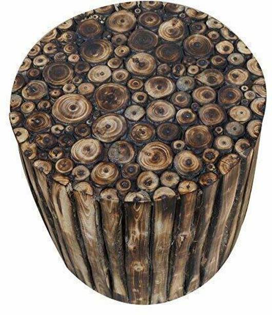 markon Wooden Round Shape Stool/Table Blocks Stool for- Dressing Table, Bedside Stool