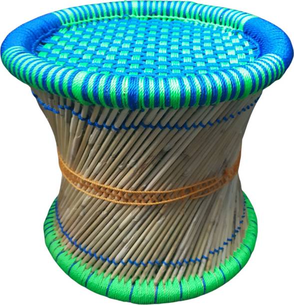 Divaino Eco Friendly Bamboo Mudda Chair for Furnishing Living & Bedroom | Bamboo Outdoor & Cafeteria Stool