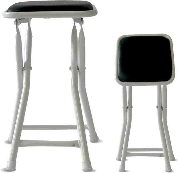 koorsi and co Compact Foldable Sqaure Metal Stool Set-1, Heavy Duty 18-Inch Portable Stool Kitchen Stool