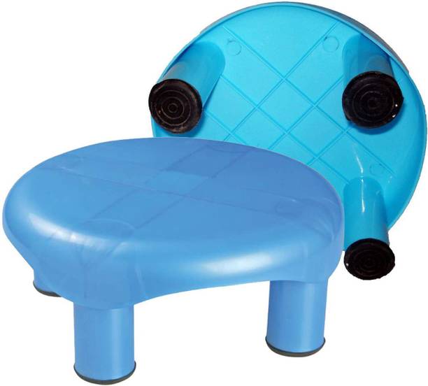 HOMESTIC Plastic Bathroom Stool Set (CTKTC62, Multicolour), 2 Piece Stool