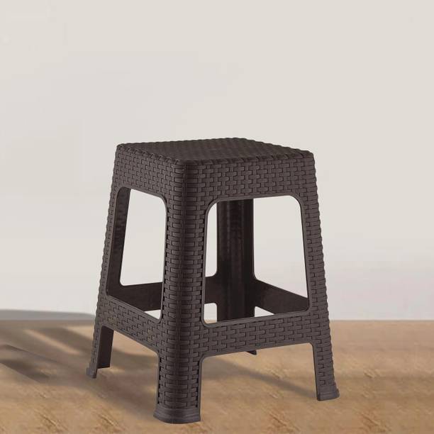 HOMESTIC Plastic Sitting Stool for Indoor Or Outdoor|Home & Garden|Brown Stool
