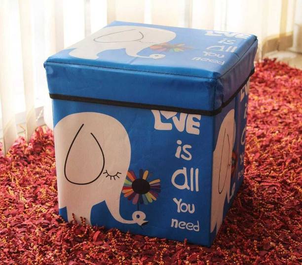 Beyond fantasy Foldable STOOL cum Storage Box | Books | Toys | Stationery|Random Design Deliver Living & Bedroom Stool