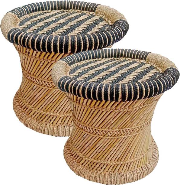 LV Handmade Pure Handmade Bamboo stool for Home & Office Size 15X16 Outdoor & Cafeteria Stool