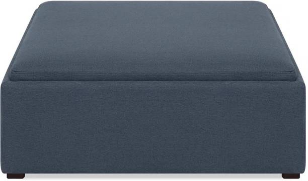 lifestyle furniture LIfestyle | Footstool Ottoman | Blue (14'' H X 35.4'' W X 35.4'' D) Living & Bedroom Stool