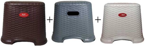 KALP CRAZE combo Anti Skid Design Plastic Stool for Bathroom/Kitchen (pack of 3) Bathroom Stool