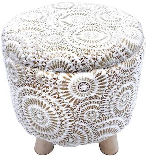 Storia Storage Stools for Toys of Kids Round Shape Printed Design Stool