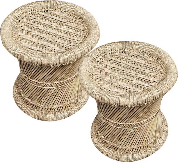 JRS Handmade Bamboo stool Mudda chair home office garden Outdoor & Cafeteria Stool