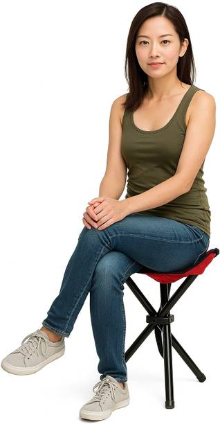 Krupasadhya 4 Leg Tripod Stool for Outdoor Camping chair Picnic Hiking Garden Beach Fishing Outdoor & Cafeteria Stool