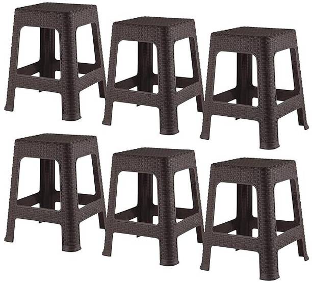 KUBER INDUSTRIES Kuber Industries Pack of 6 Plastic Stools | Lightweight, Non-Slip Stools Stool