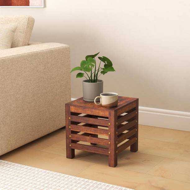 S F ENTERPRISES Wood Sitting Stool, Side Table, End Table for Office, Balcony, Living & Bedroom Stool