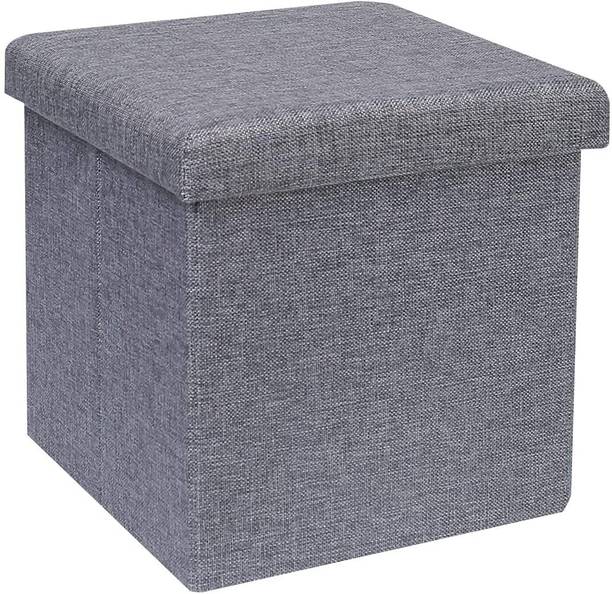 Shivay Creation Portable & Foldable Storage Stool for Living Room 30x30 Grey Living & Bedroom Stool