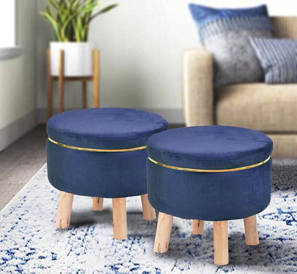KNOTS N PINE Wooden Hand-Crafted Folding Side Stool for Living Room and Office Living & Bedroom Stool