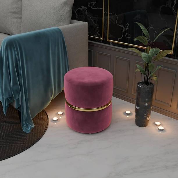 Access craft Access Craft Ottoman Round Small Foot Rest Stool Living Room Office Stool(Pink) Stool